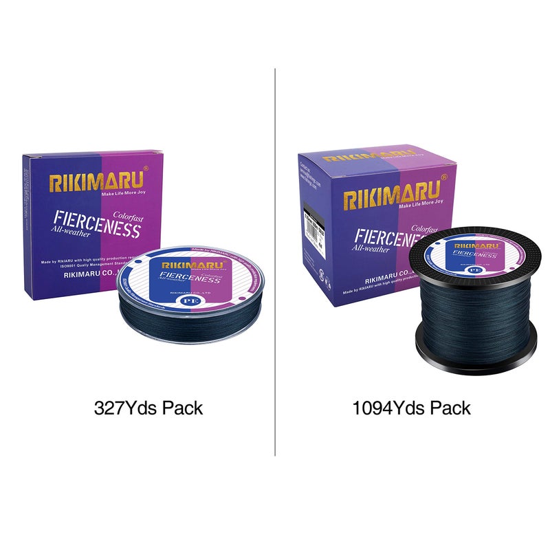 RIKIMARU Braided Fishing Line Abrasion Resistant Superline Zero Stretch&Low Memory Extra Thin Diameter Dark Gray 327Yds,25LB - Image 2